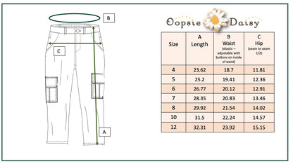 Kids Light Wash Faded Denim Cargo Jean Pant With Pockets