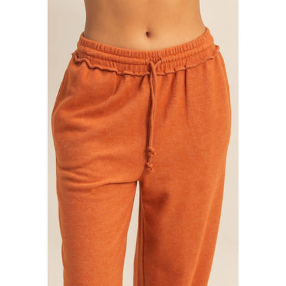 Reverse Seam High-Waisted Jogger Pants