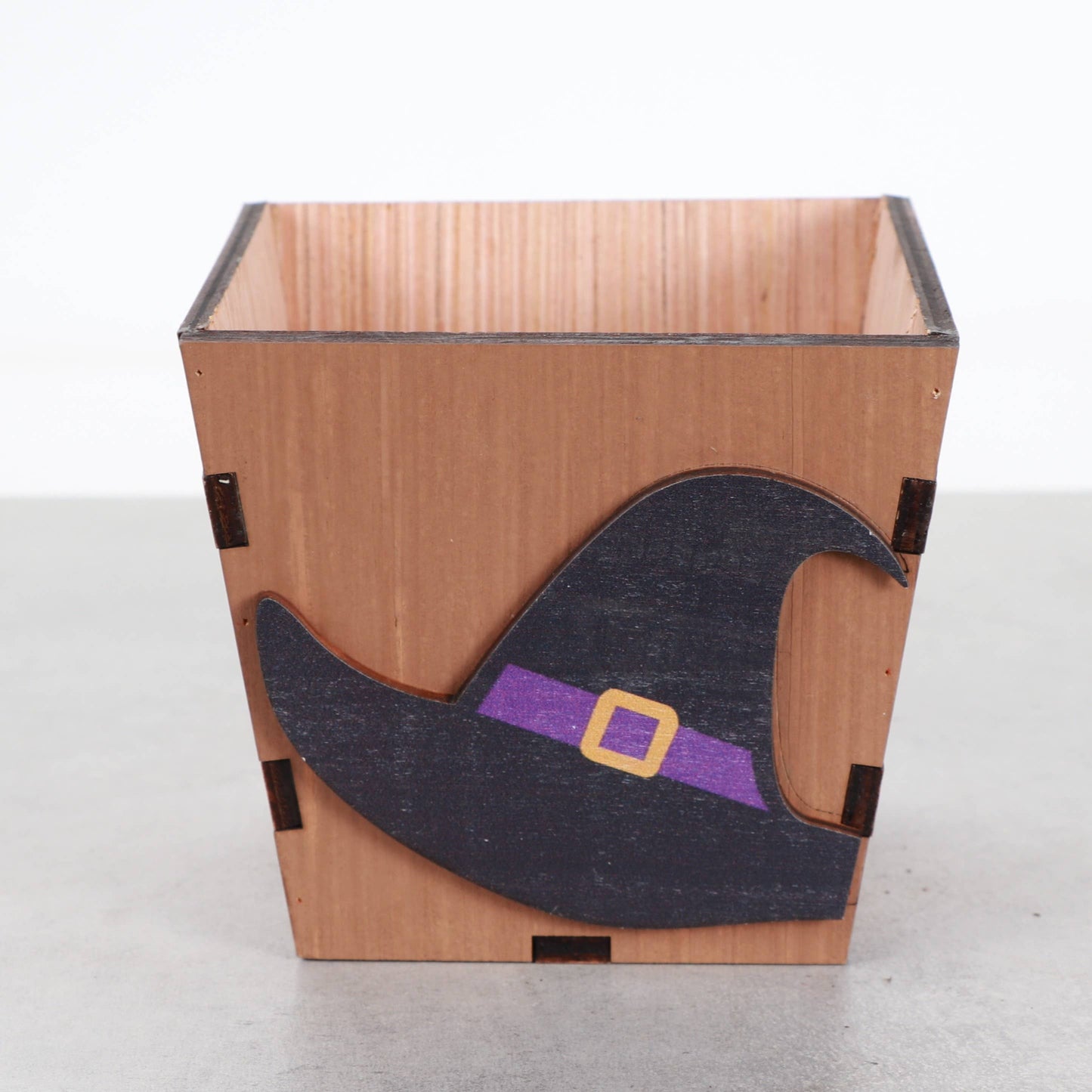 Halloween Design Wooden Pot for Houseplants - 4" Size