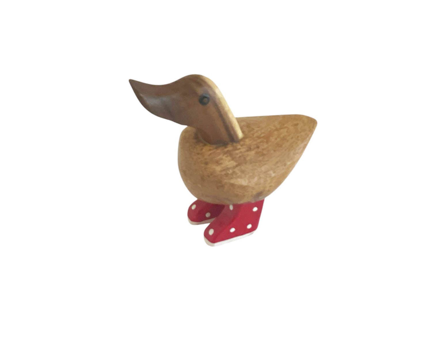 Spotty Boots Wooden Garden Duck Statues Figurines Set -Small