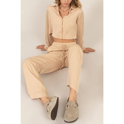 DZ24F305-RELAXED DRAWSTRING WAIST PANTS