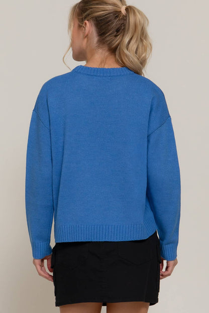 Long Sleeve Crew Cherry Sweater